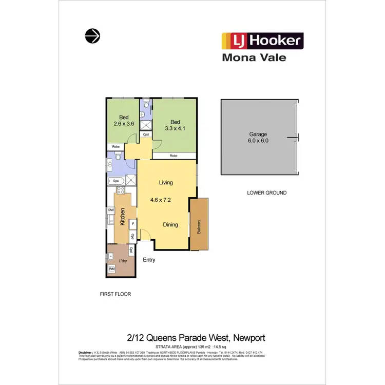 Floorplan of Homely apartment listing, 2/12 Queens Parade, Newport NSW 2106