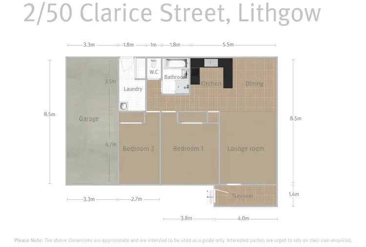 Floorplan of Homely villa listing, 2/50 Clarice Street, Lithgow NSW 2790