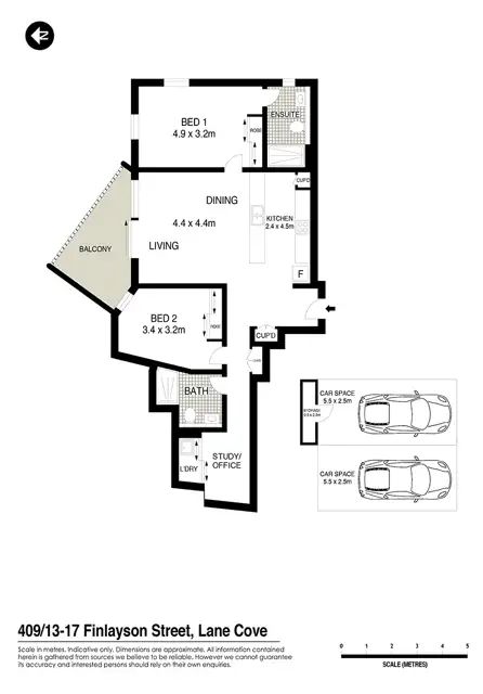 Floorplan of Homely apartment listing, 409/17-21 Finlayson Street, Lane Cove NSW 2066