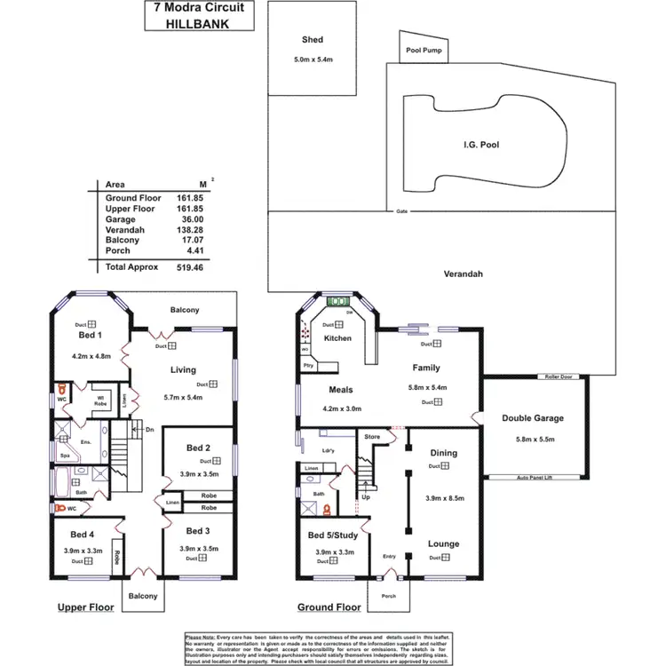 Floorplan of Homely house listing, 7 Modra Circuit, Hillbank SA 5112