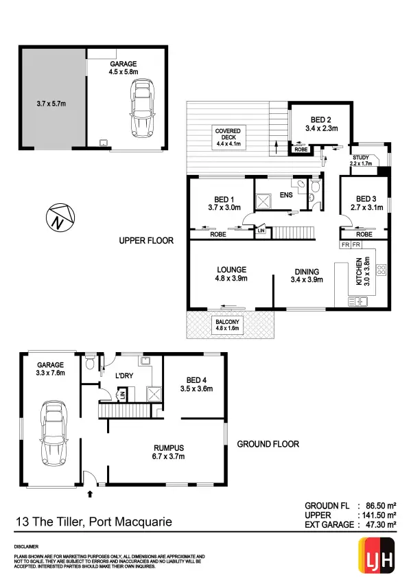 Floorplan of Homely house listing, 13 The Tiller, Port Macquarie NSW 2444