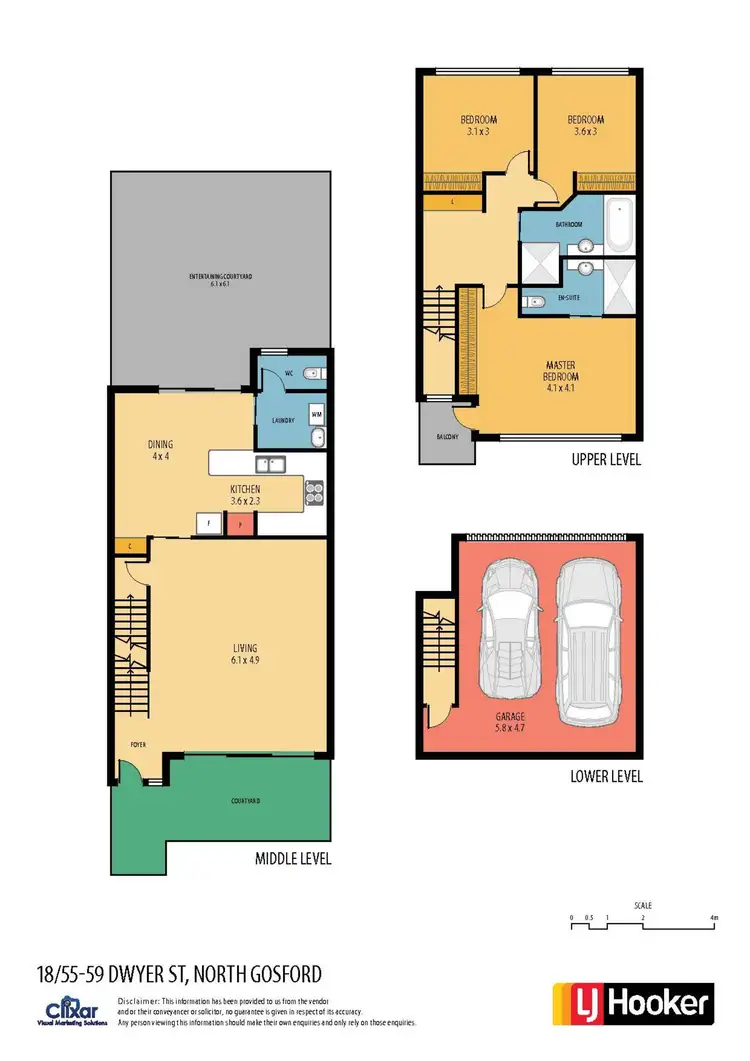 Floorplan of Homely townhouse listing, 18/55 Dwyer Street, North Gosford NSW 2250