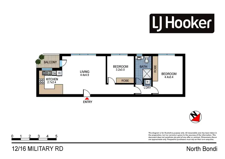 Floorplan of Homely apartment listing, 12/16 Military Road, North Bondi NSW 2026