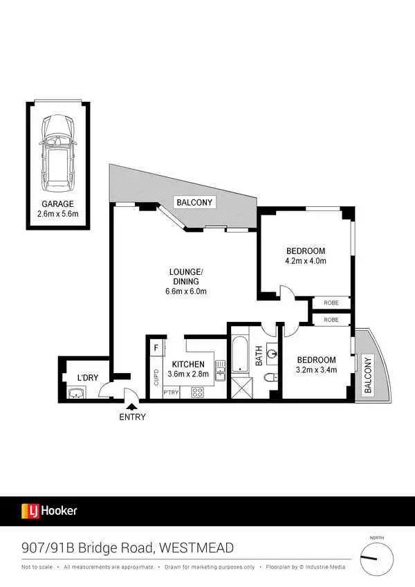 Floorplan of Homely apartment listing, 907/91B-101 Bridge Road, Westmead NSW 2145