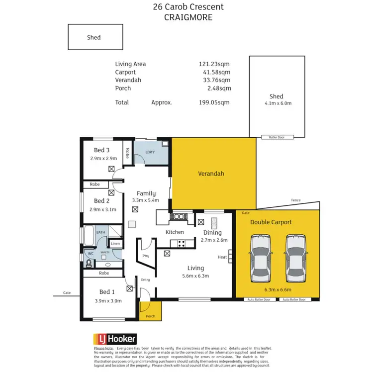 Floorplan of Homely house listing, 26 Carob Crescent, Craigmore SA 5114