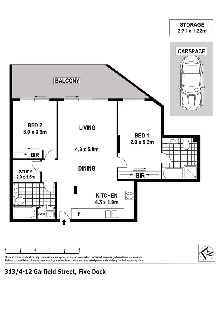 Floorplan of Homely unit listing, 313/4-12 Garfield Street, Five Dock NSW 2046