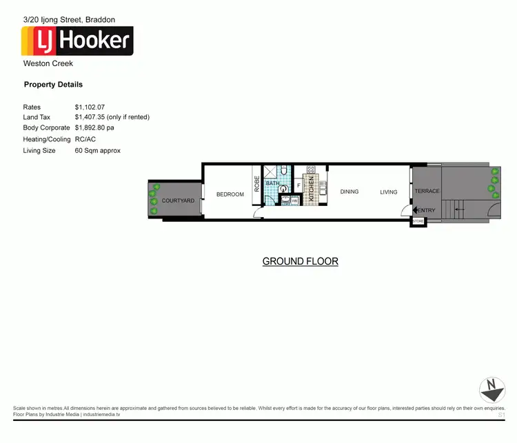 Floorplan of Homely unit listing, 3/20 Ijong Street, Braddon ACT 2612