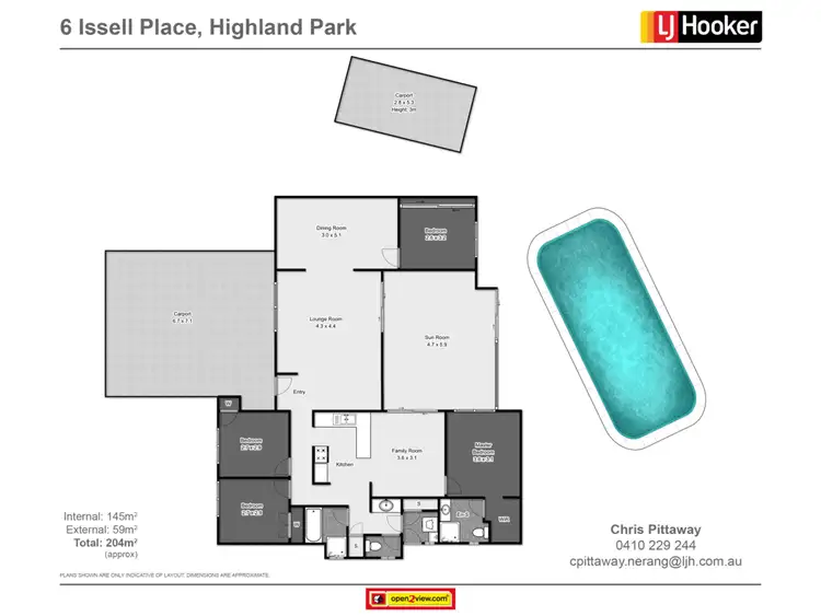 Floorplan of Homely house listing, 6 Issell Place, Highland Park QLD 4211