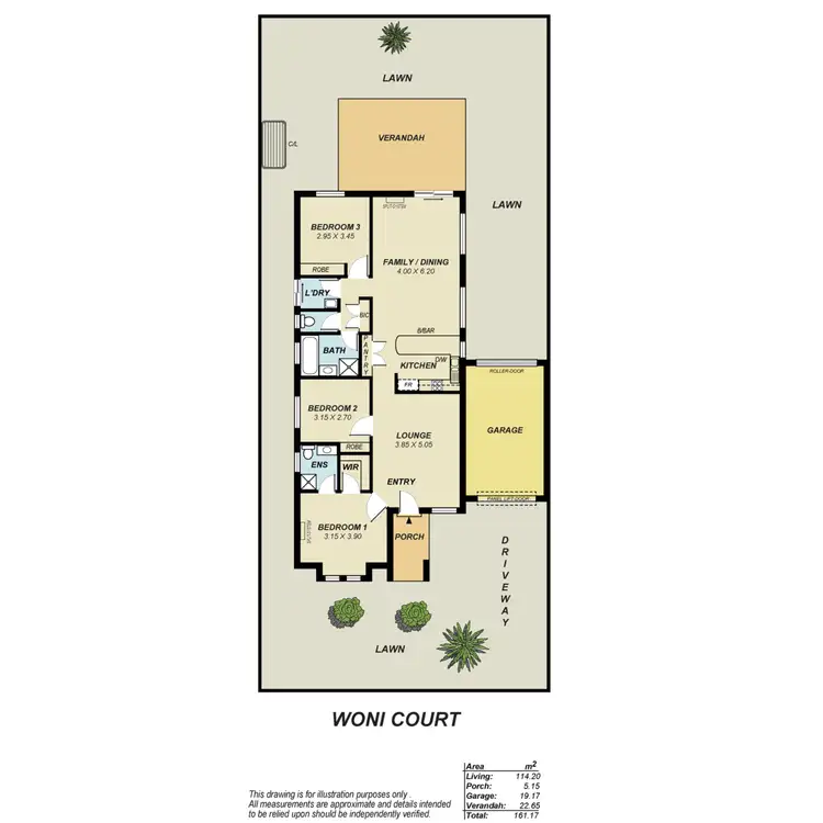Floorplan of Homely house listing, 5 Woni Court, Direk SA 5110