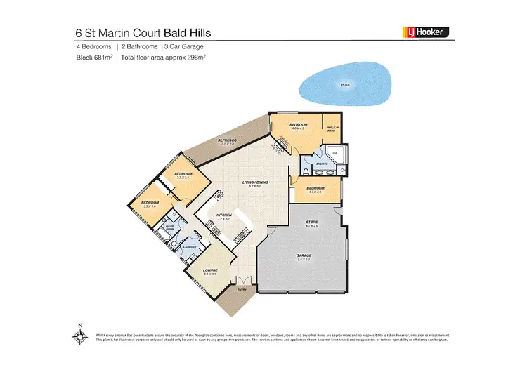 Floorplan of Homely house listing, 6 St Martin Court, Bald Hills QLD 4036