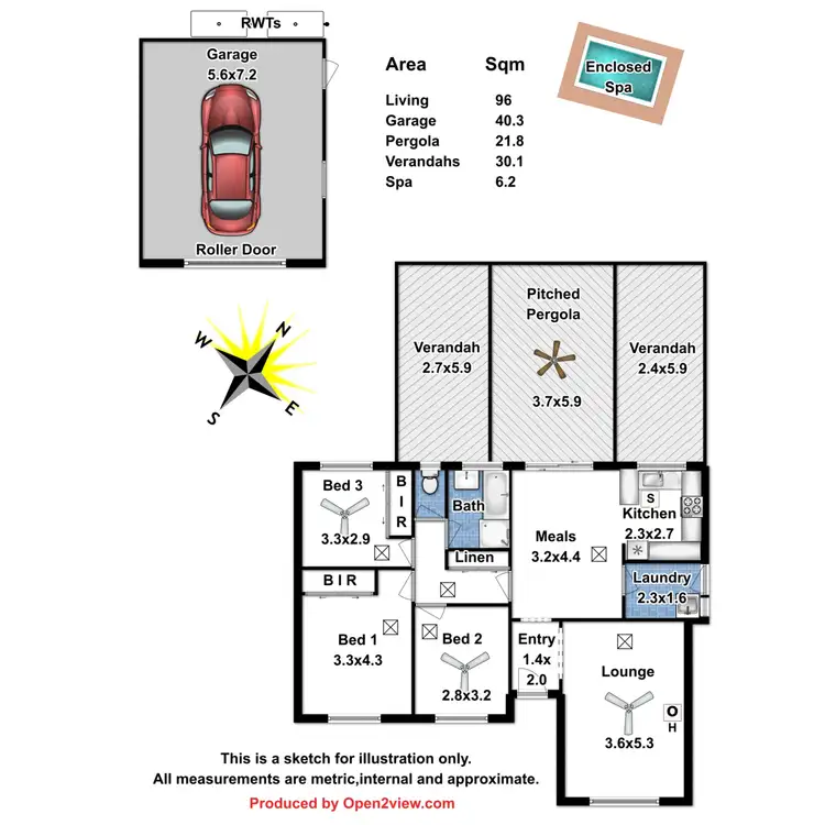 Floorplan of Homely house listing, 6 McDonnell Terrace, Evanston Gardens SA 5116