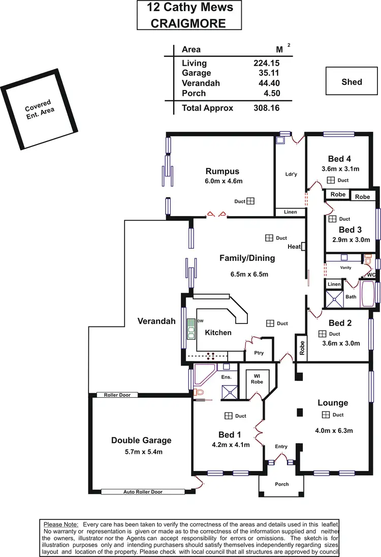 Floorplan of Homely house listing, 12 Cathy Mews, Craigmore SA 5114