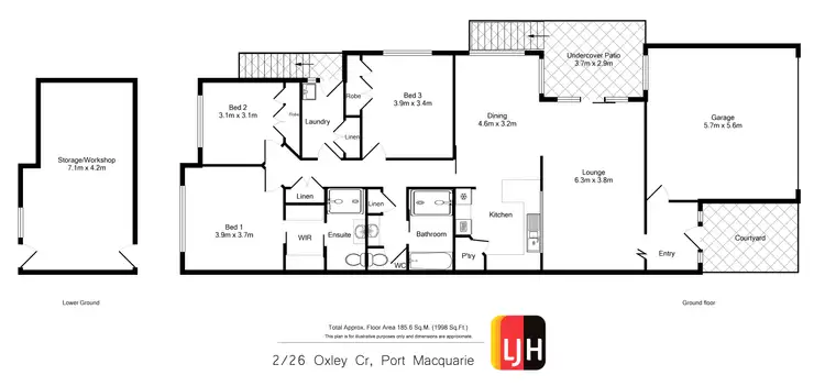 Floorplan of Homely villa listing, 2/26 Oxley Crescent, Port Macquarie NSW 2444