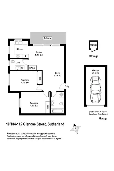 Floorplan of Homely unit listing, 19/104-112 Glencoe Street, Sutherland NSW 2232