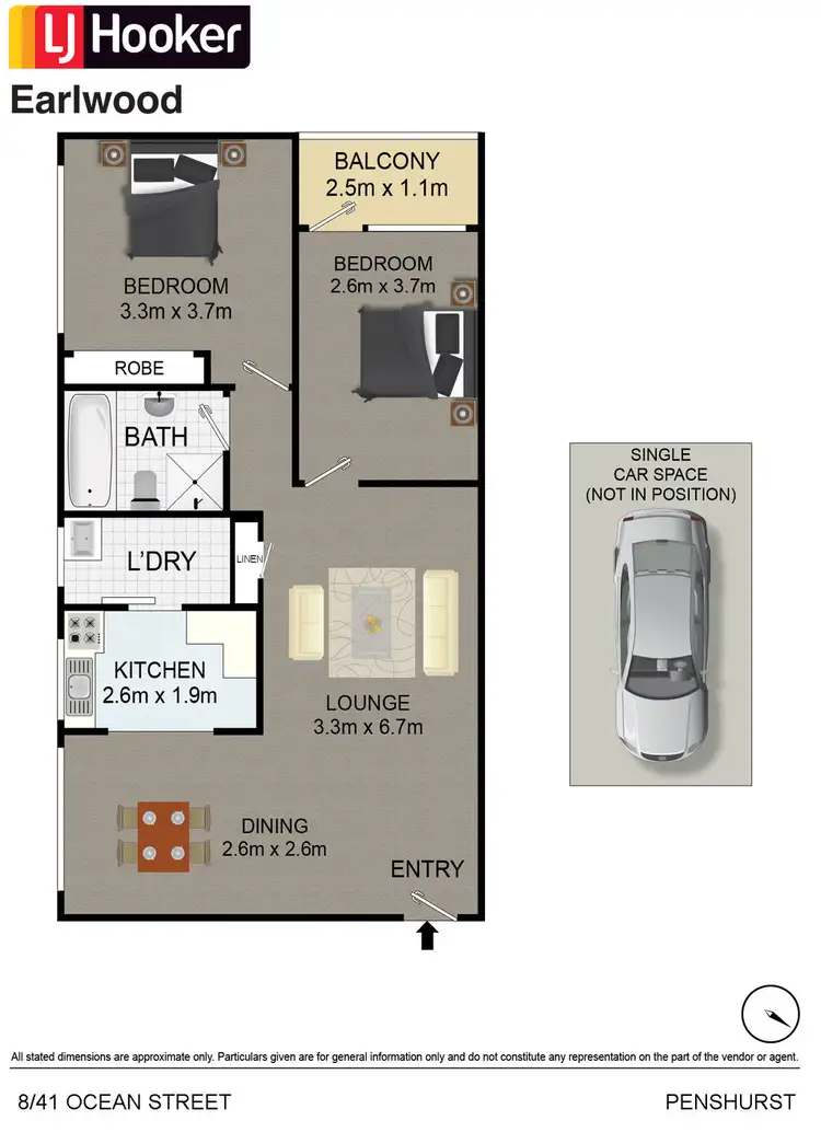 Floorplan of Homely unit listing, 8/41 Ocean Street, Penshurst NSW 2222