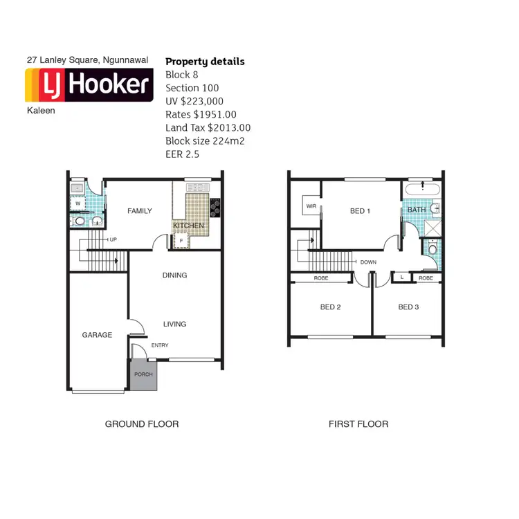 Floorplan of Homely townhouse listing, 27 Lanley Square, Ngunnawal ACT 2913