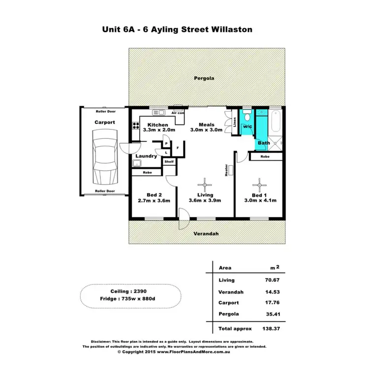 Floorplan of Homely unit listing, Unit J/6 Ayling Street, Willaston SA 5118