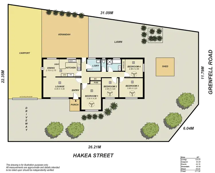 Floorplan of Homely house listing, 280 Grenfell Road, Surrey Downs SA 5126