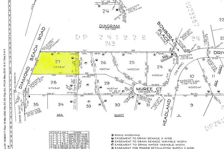 Floorplan of Homely land listing, 34 Diamond Beach Road, Hallidays Point NSW 2430