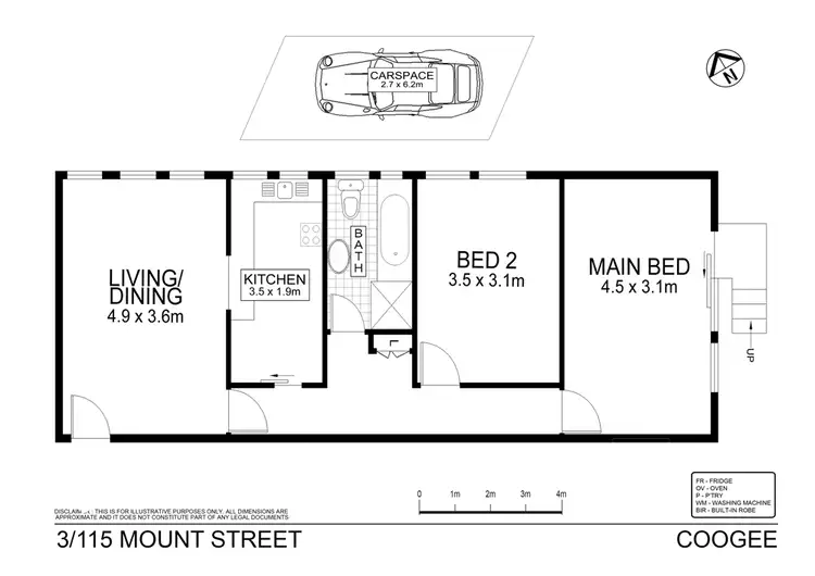 Floorplan of Homely apartment listing, 3/115 Mount Street, Coogee NSW 2034