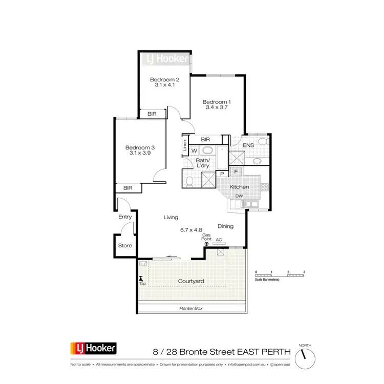 Floorplan of Homely apartment listing, 8/28 Bronte Street, East Perth WA 6004