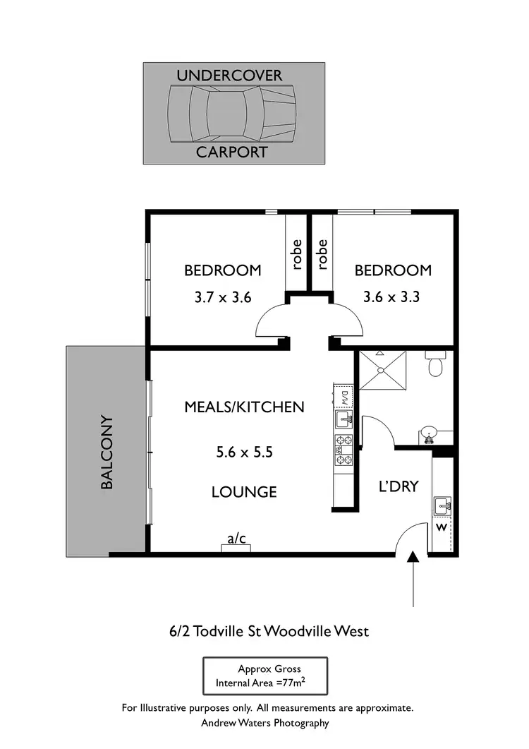 Floorplan of Homely apartment listing, 6/2 Todville Street, Woodville West SA 5011