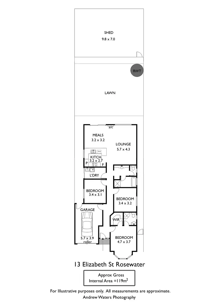 Floorplan of Homely house listing, 13 Elizabeth Street, Rosewater SA 5013
