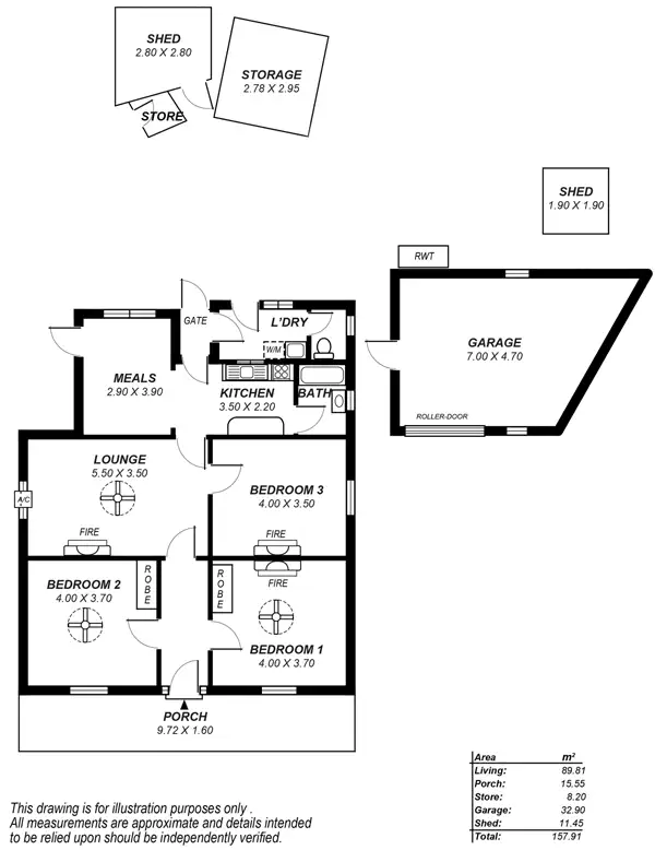 Floorplan of Homely house listing, 1 Aroha Terrace, Forestville SA 5035