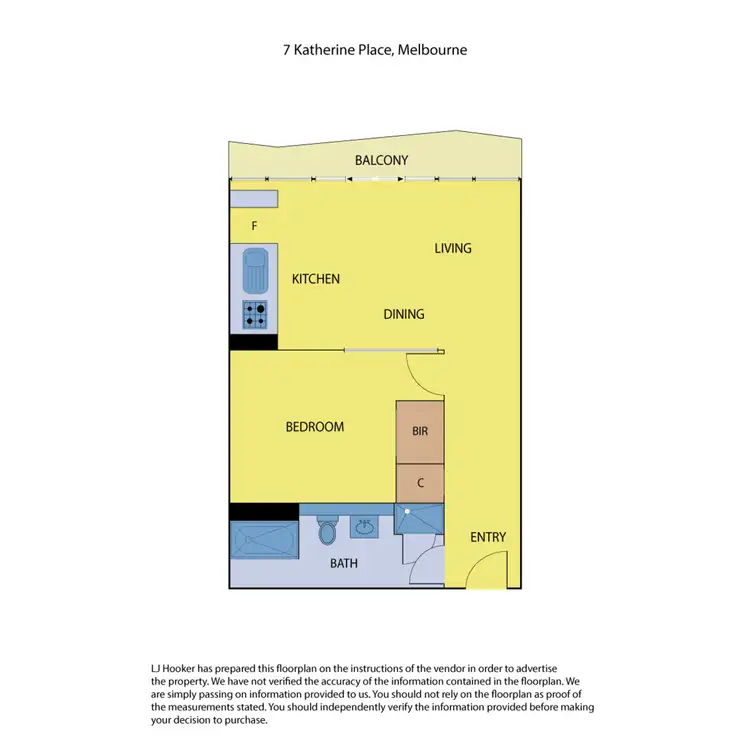 Floorplan of Homely apartment listing, 304/7 Katherine Place, Melbourne VIC 3000