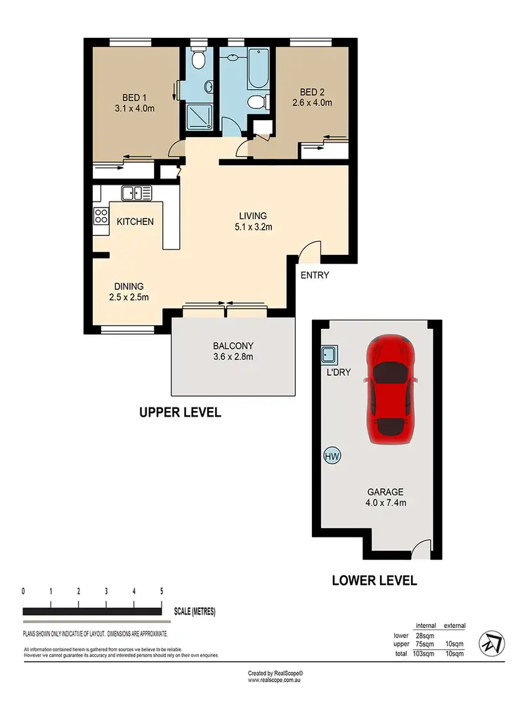 Floorplan of Homely unit listing, 5/62 Elizabeth Street, Toowong QLD 4066