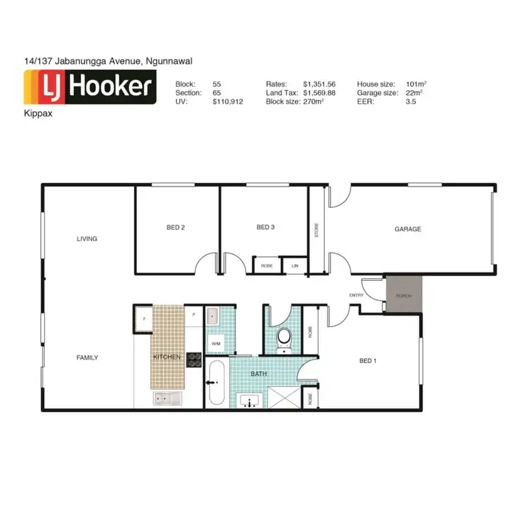 Floorplan of Homely house listing, 14/137 Jabanungga Avenue, Ngunnawal ACT 2913