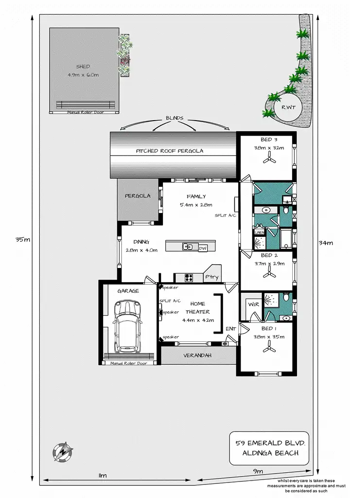 Floorplan of Homely house listing, 59 Emerald Boulevard, Aldinga Beach SA 5173