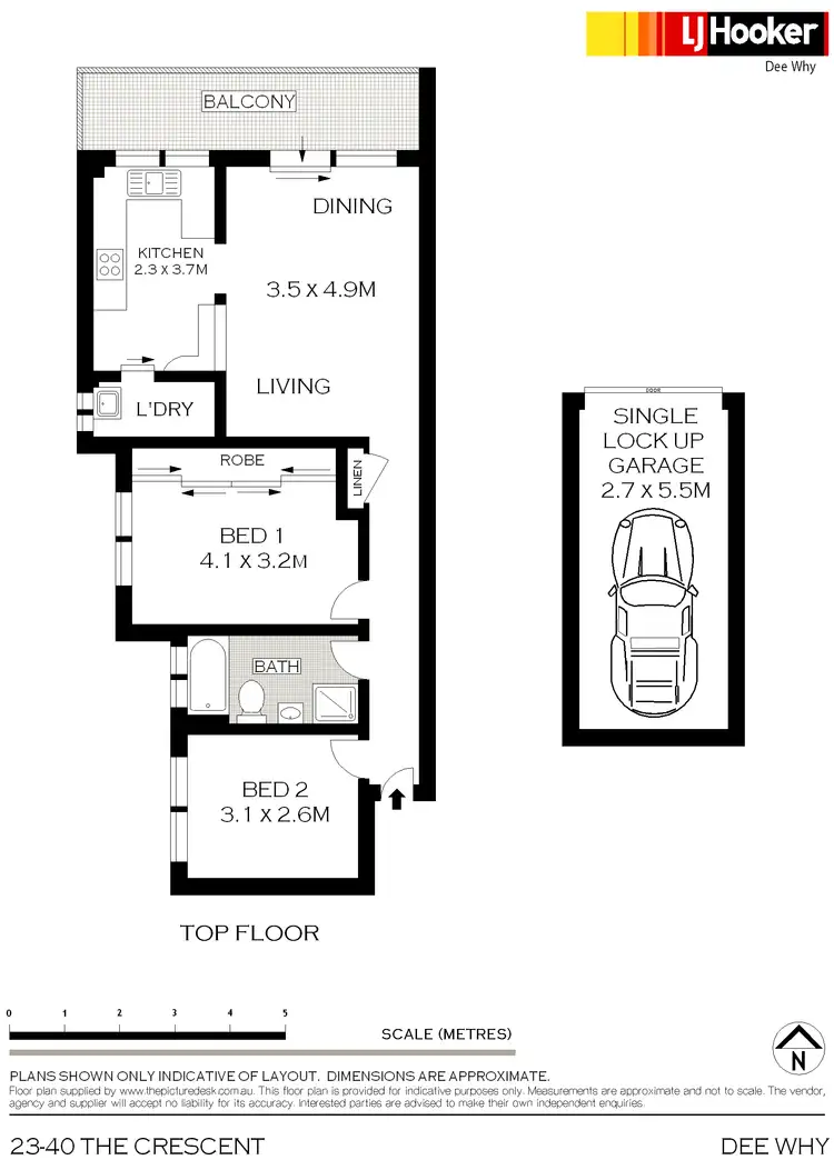 Floorplan of Homely unit listing, 23/40 The Crescent, Dee Why NSW 2099