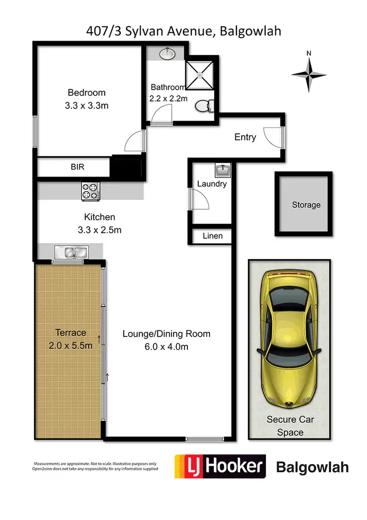 Floorplan of Homely apartment listing, 407/3 Sylvan Avenue, Balgowlah NSW 2093