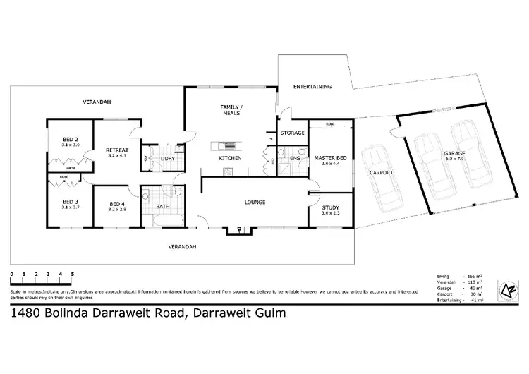 Floorplan of Homely house listing, 1480 Bolinda Darraweit  Road, Darraweit Guim VIC 3756