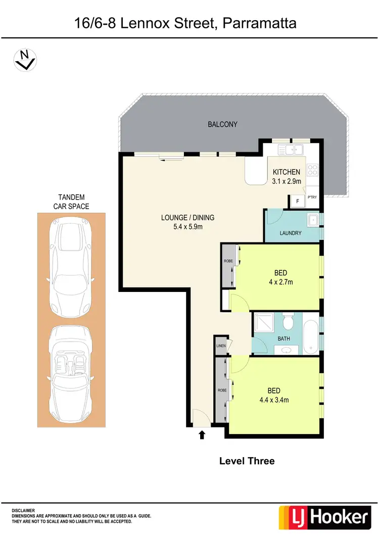 Floorplan of Homely apartment listing, 16/6-8 Lennox Street, Parramatta NSW 2150