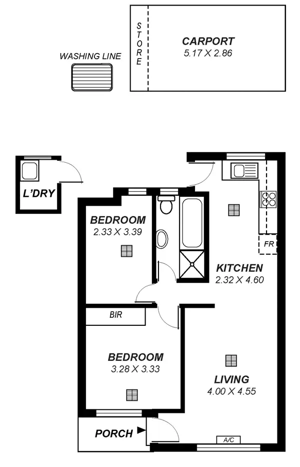 Floorplan of Homely unit listing, 2/51 Phillis Street, Maylands SA 5069