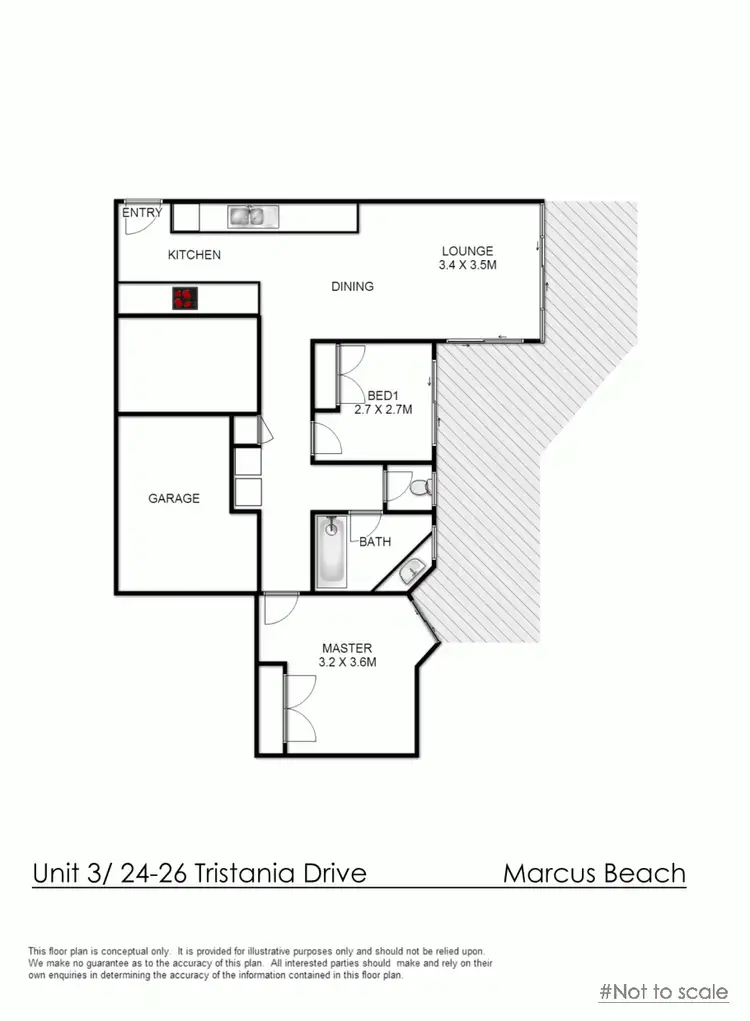 Floorplan of Homely unit listing, 3/26 Tristania Drive, Marcus Beach QLD 4573