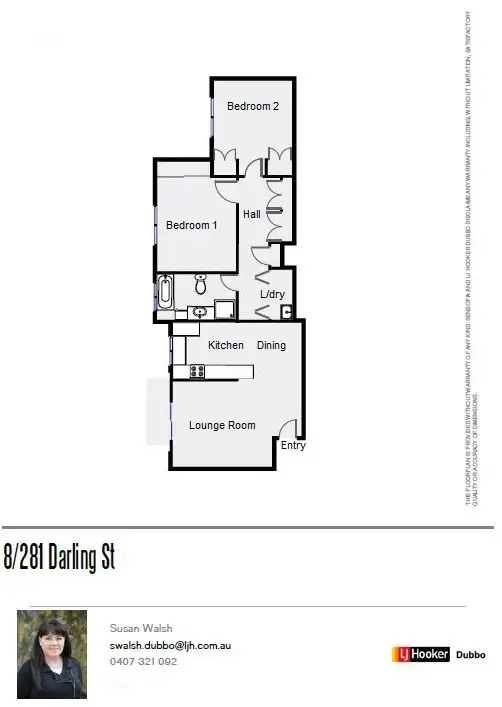 Floorplan of Homely unit listing, 8/281 Darling Street, Dubbo NSW 2830