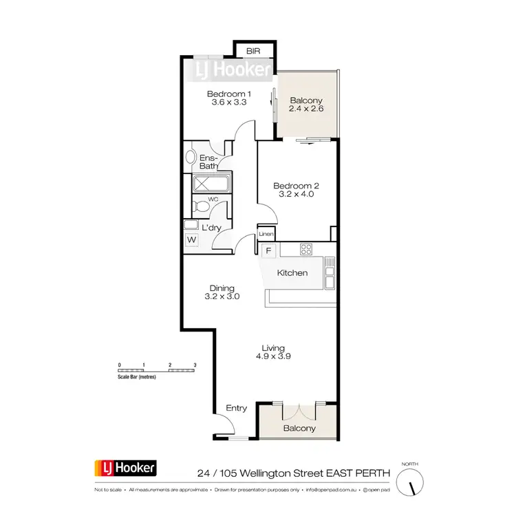 Floorplan of Homely apartment listing, 24/105 Wellington Street, East Perth WA 6004