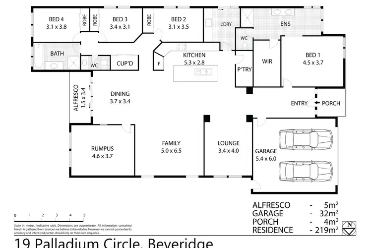 Floorplan of Homely house listing, 19 Palladium Circle, Beveridge VIC 3753