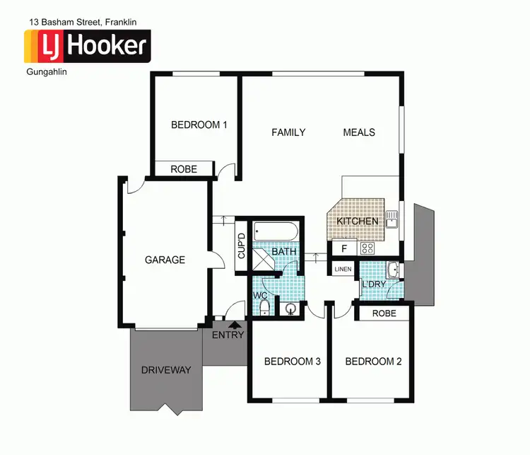 Floorplan of Homely house listing, 13 Basham Street, Franklin ACT 2913
