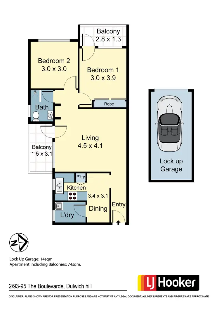 Floorplan of Homely apartment listing, 2/93-95 The Boulevarde, Dulwich Hill NSW 2203