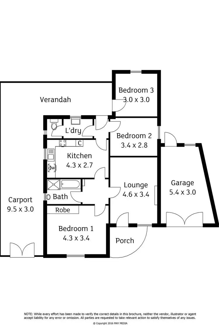 Floorplan of Homely house listing, 1 Woodlands Crescent, Beverley SA 5009