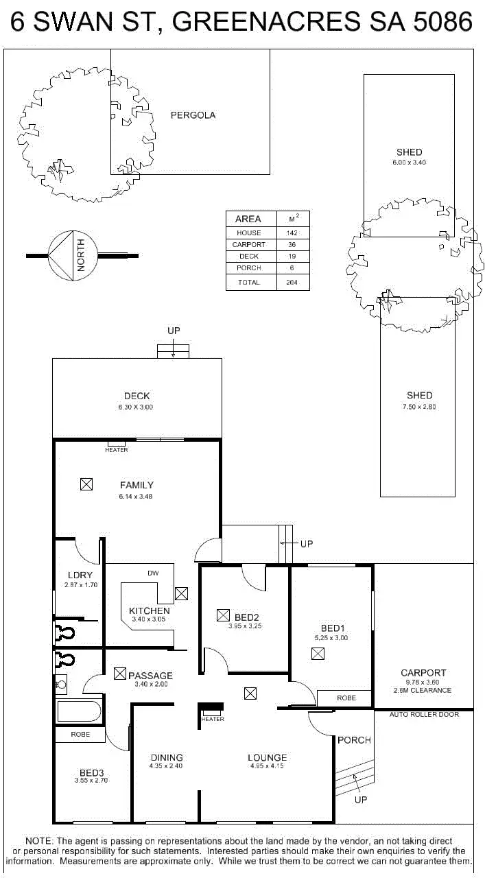 Floorplan of Homely house listing, 6 Swan Street, Greenacres SA 5086
