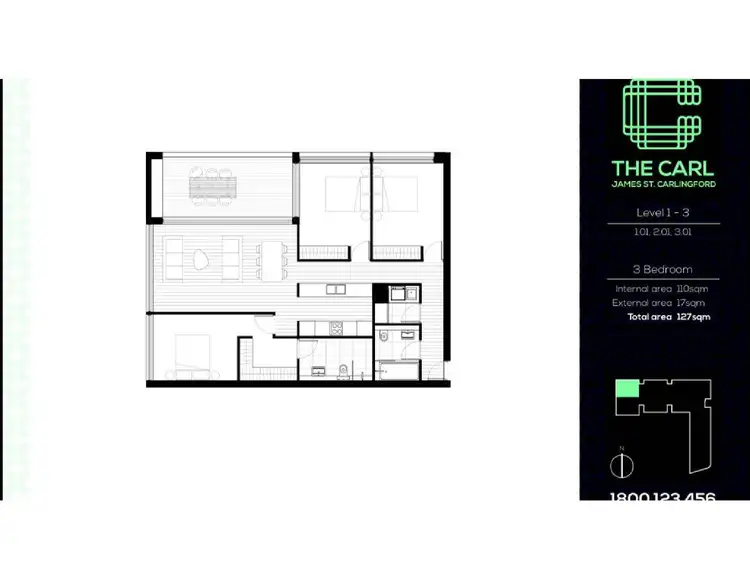 Floorplan of Homely apartment listing, 101/2-8 James Street, Carlingford NSW 2118