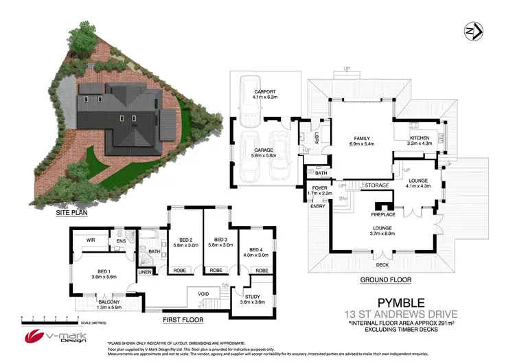 Floorplan of Homely house listing, 13 St Andrews Drive, Pymble NSW 2073