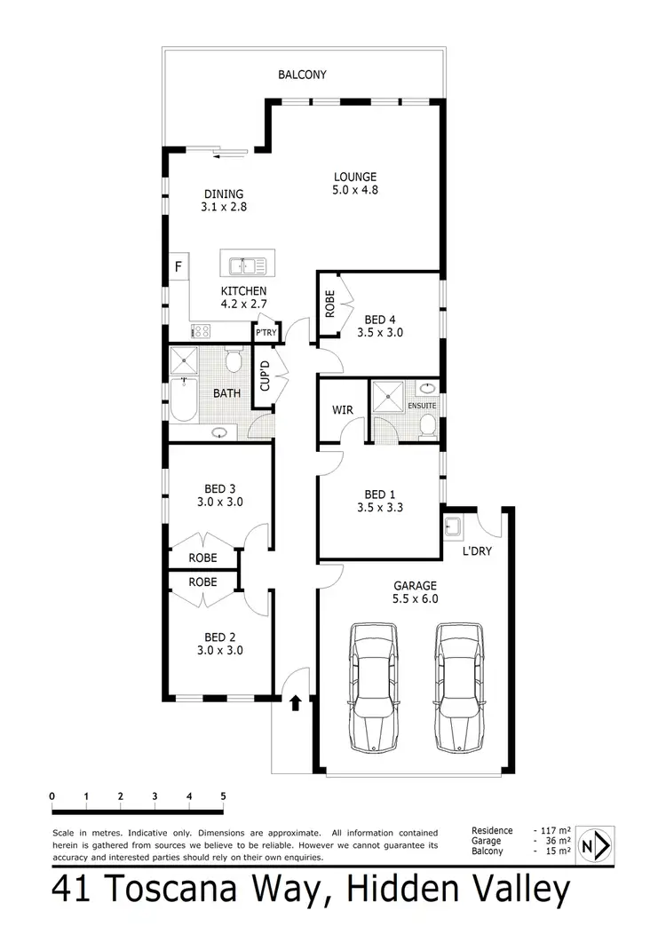 Floorplan of Homely house listing, 41 Toscana Way, Hidden Valley VIC 3756