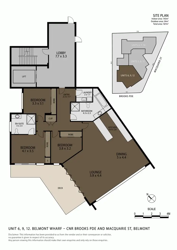 Floorplan of Homely apartment listing, 403/58 Brooks Parade, Belmont NSW 2280