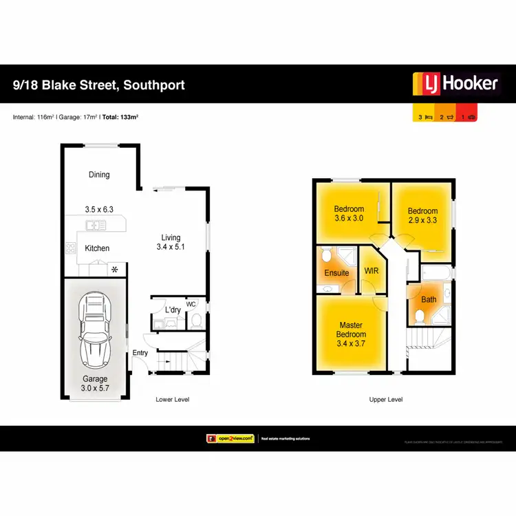 Floorplan of Homely townhouse listing, 9/18 Blake Street, Southport QLD 4215